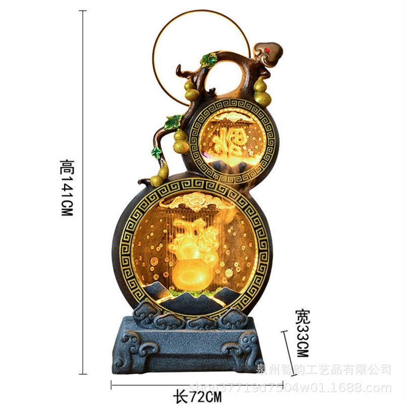 假山喷泉水景高山流水摆件庭院会所客厅店铺阳台落地装饰品水幕墙