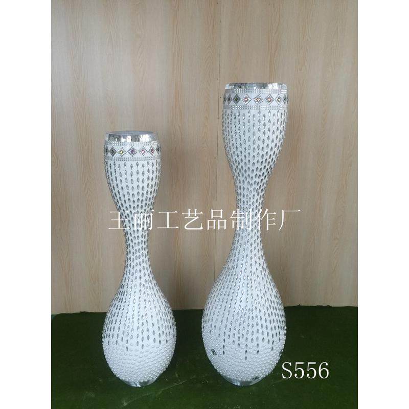 欧式玻璃钢保龄球落地大花瓶套装水晶水钻手工婚庆商场花瓶花器,家居饰品,装饰摆件,淘宝优惠券,粉丝福利购,淘宝优惠卷