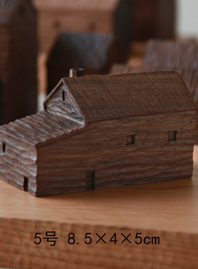 雨木｜小木屋摆件纯手工雕刻创意礼品微景观小房子装饰家居摆件