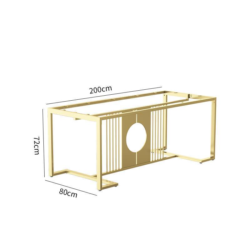 中式桌架茶台岩板大理石瓷砖泡茶桌架铁艺洽谈桌脚大板桌架茶几座