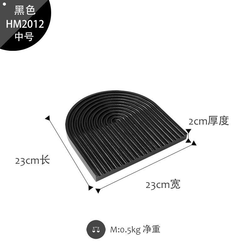 10n水波纹白灰黑砧板冷淡风榉木托盘下午茶点心盘美食摄影波浪