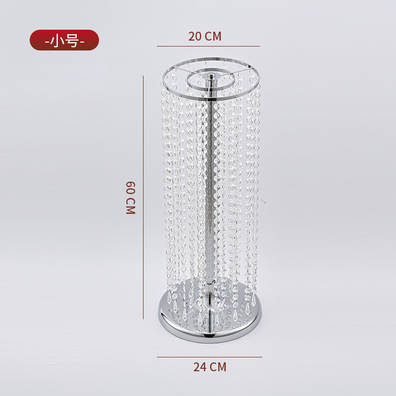 金属水晶花架婚庆花架路引婚礼氛围摆件道具派对珠帘装饰水晶批发