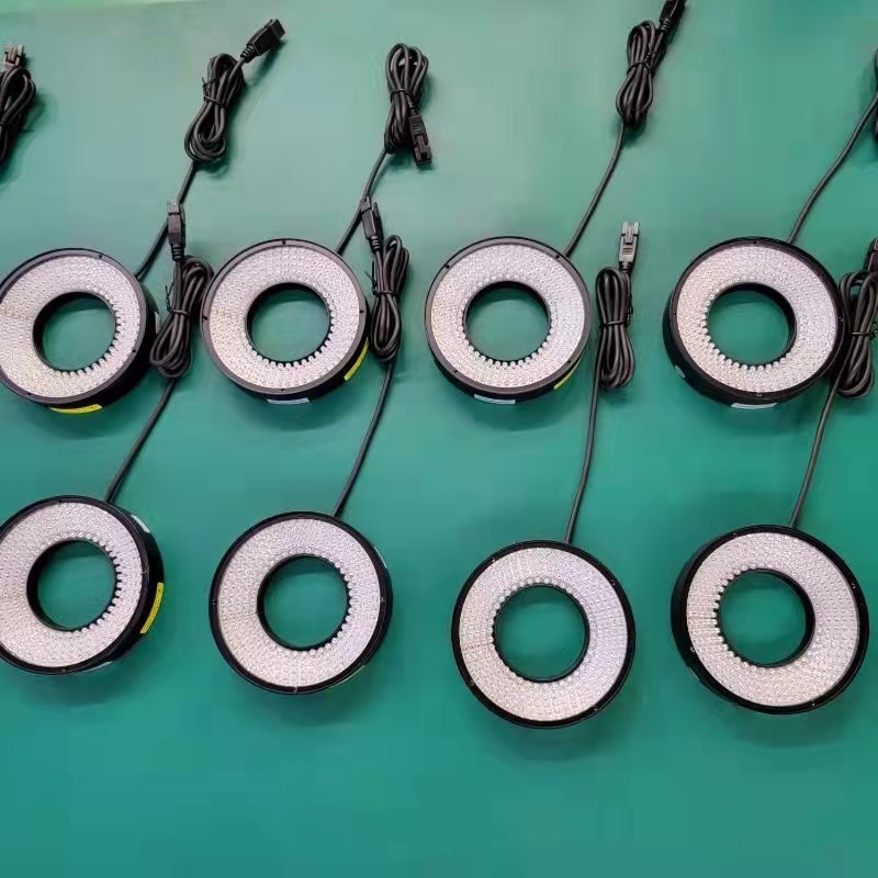 显微镜LED环形光源螺丝卡扣内径28MM金属可调节机器视觉环形光源