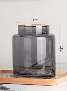 北欧家居现代简约透明玻璃高级感花瓶家用颜高水培值摆件ins风