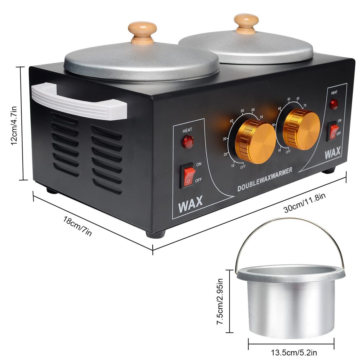热销芬拿巴融蜡机双炉蜡煲1000cc脱毛蜡豆加热锅单炉蜡机蜡豆加热