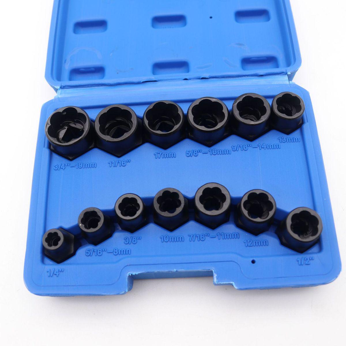 热销13pcs套装螺帽破损器取出残缺螺丝螺母取出器厂家批发断丝取