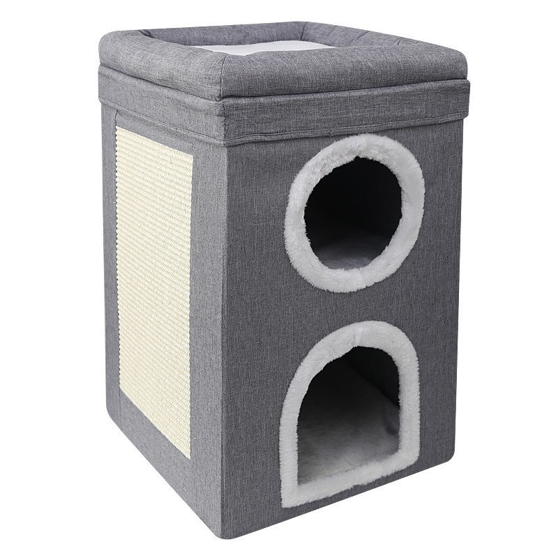 可折叠猫屋猫窝四季通用猫笼宠物窝家用立体别墅封闭式定制