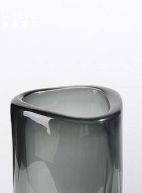 热销简约现代玻璃花瓶花器摆件样板房客厅售楼处桌面装饰干花爆品