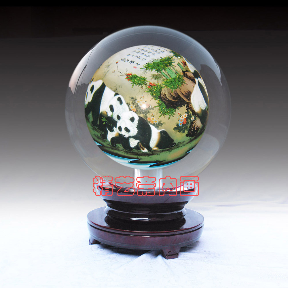 热销内画水晶摆件办公桌大气水晶球桌面摆件客厅摆件家居水晶饰品