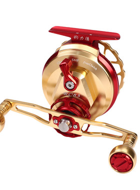 钓力德rc83海筏轮筏钓轮防海水带复位力全金属高速比桥伐轮一键卸