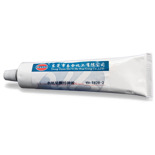 易合yh-828-2硅胶胶水粘有机硅硅橡胶免处理软性慢干密封高温胶水