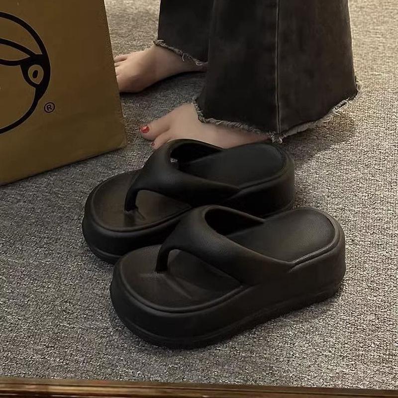 68小众高货厚底人字拖女外穿新款松糕夏季夹脚凉鞋复古时尚凉拖鞋