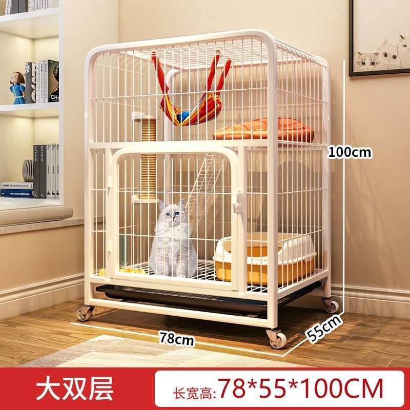 小户型猫笼别墅超大自由空间家用猫笼子室内大号带厕所猫咪宠物猫