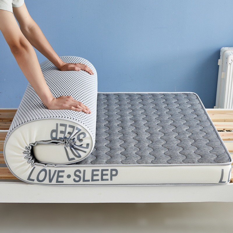 单纯色针织乳胶记忆海绵床垫学生宿舍简约双人床酒店家用民宿床垫