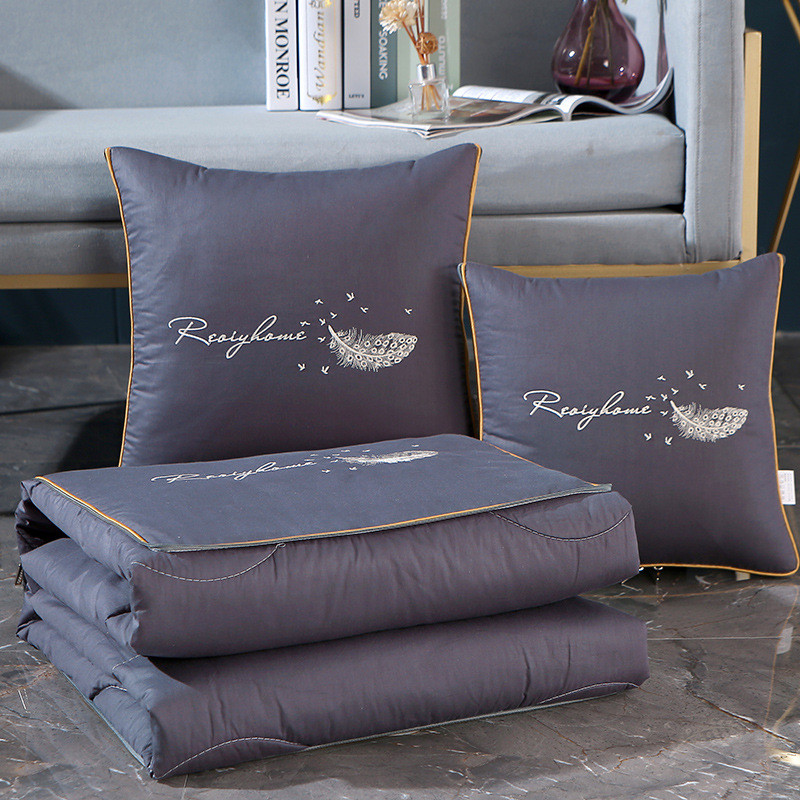 2025新款13372全mian羽毛款两用抱枕被午休被靠垫车用