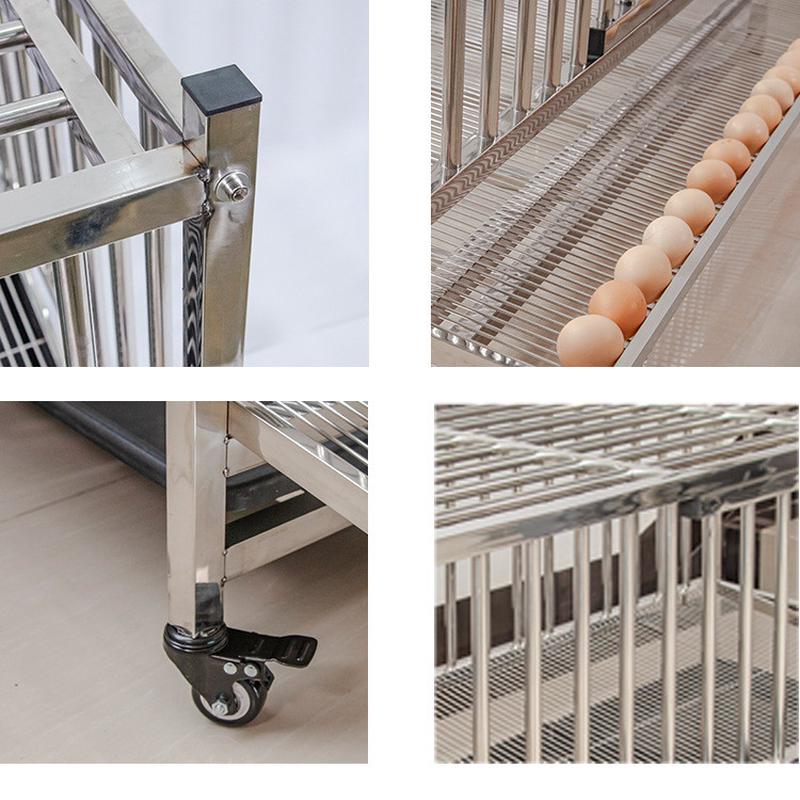 养鸡鸡笼家用养殖母鸡笼大号鸡舍阳台滚蛋笼户外多层不锈钢笼子