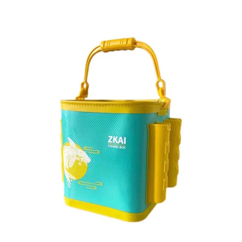 路亚可插杆打水桶eva带网盖矶桶打水钓桶多功能活鱼桶户外垂钓