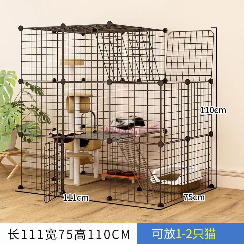猫笼子一体猫窝超大自由空间特大号家用室内猫别墅可放自动猫砂盆