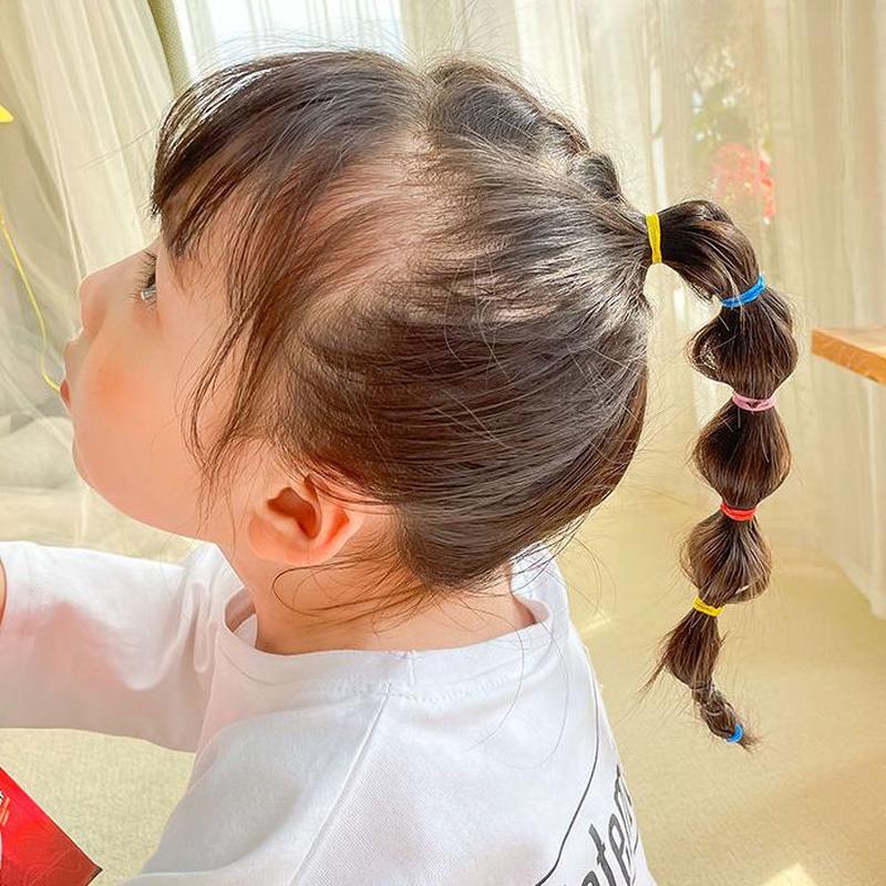 编发加粗扎辫子可爱女孩彩色百搭糖果盒日韩发圈一次性橡皮筋头绳