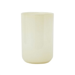 奶hm北欧快时尚瓷粉料外贸黄玻璃直筒大花瓶加厚开口气泡效果