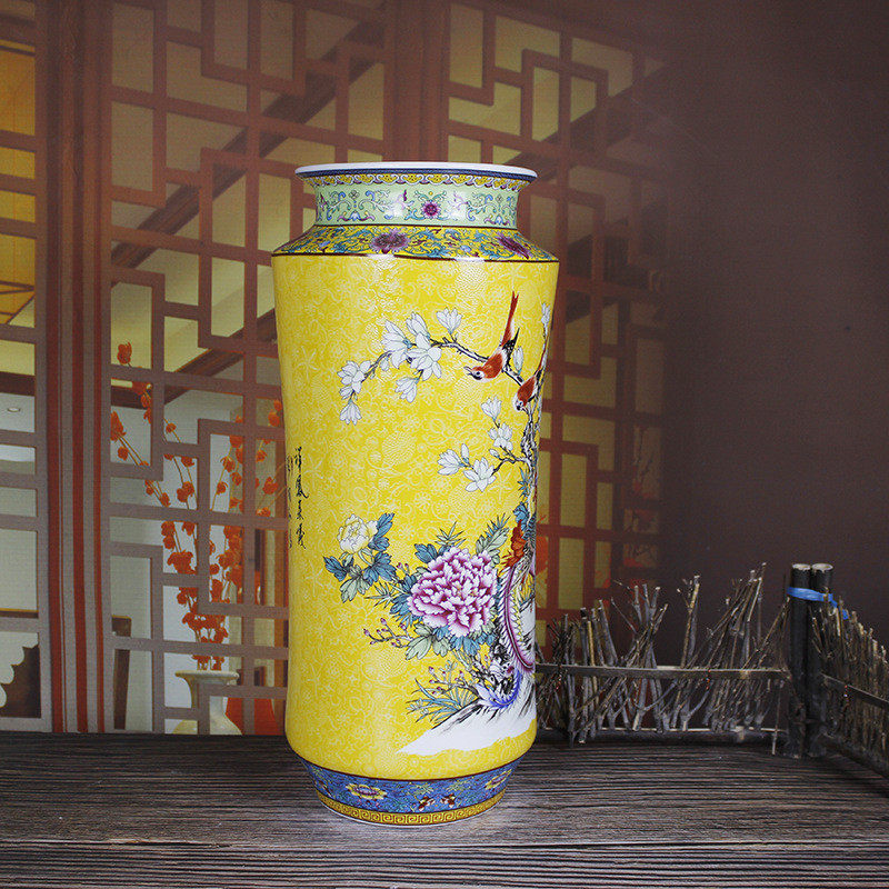 热销陶瓷摆件落地花瓶中式陶罐客厅酒店插花装饰品陶瓷工艺品厂家,特色手工艺,青花瓷,淘宝优惠券,粉丝福利购,淘宝优惠卷