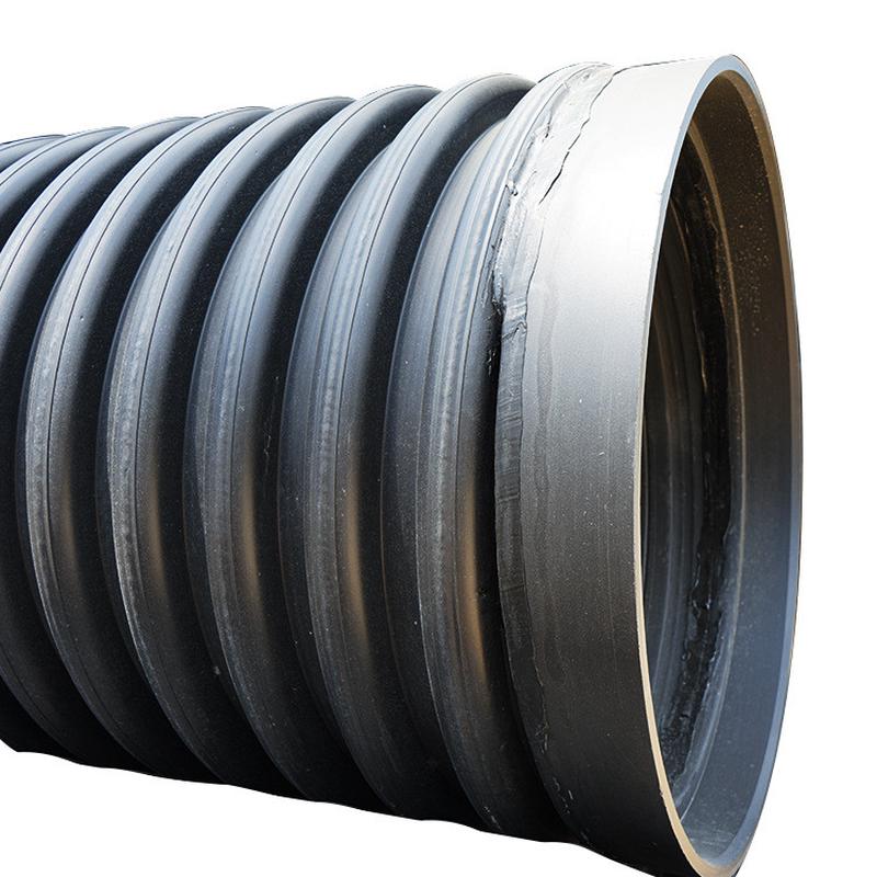 内肋增强聚乙烯螺旋波纹管pe内肋缠绕管胶圈承插pe增强肋内波纹管