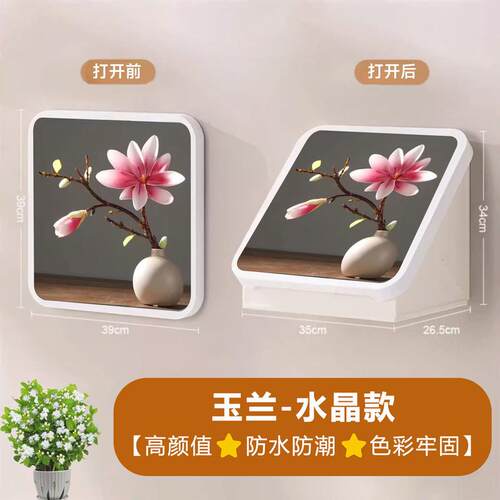 浴室壁画放厕所洗澡防水置物架折叠挂画柜盒卫生间收纳箱衣服