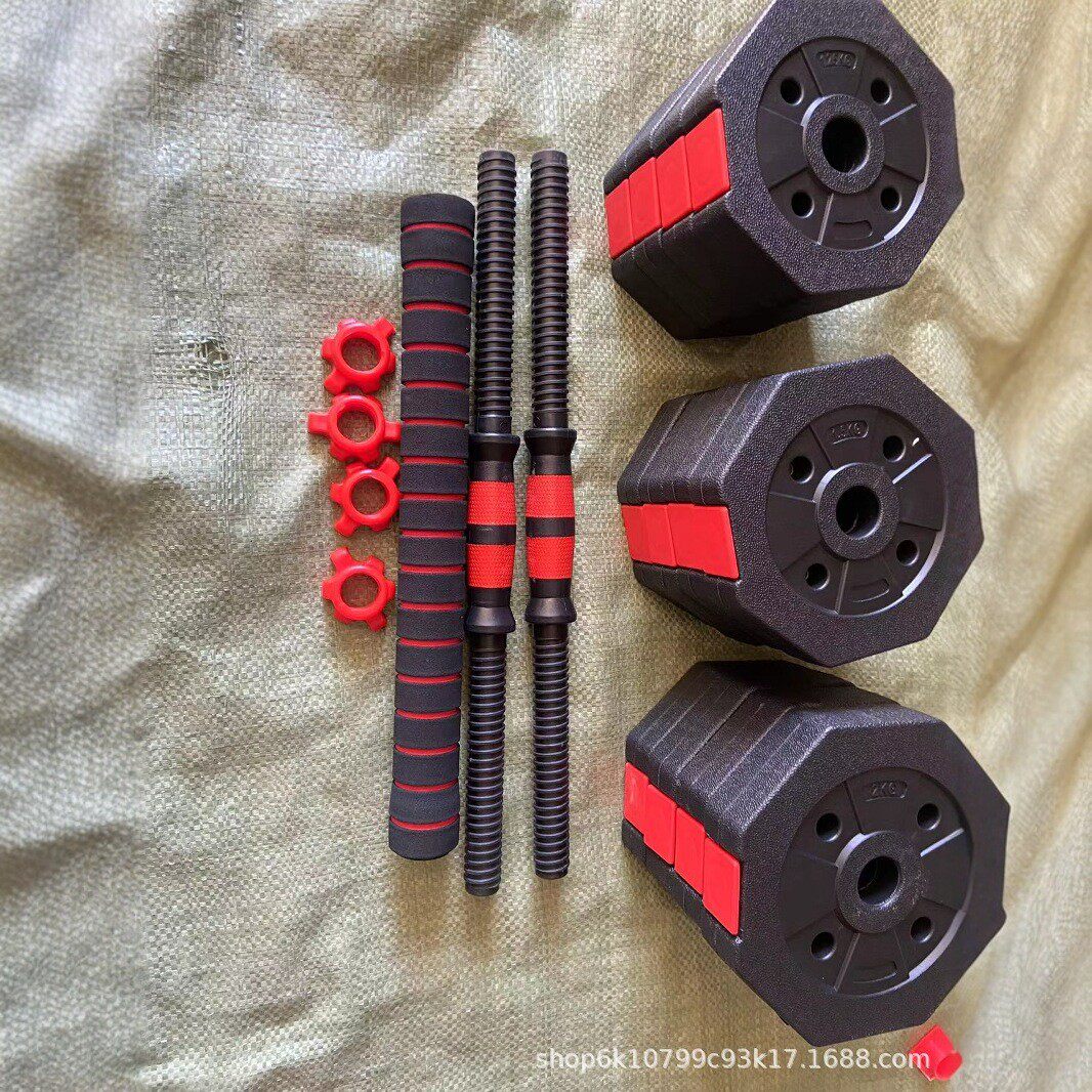 八角组装锻炼器材哑铃套组杠铃全套一整套快速哑铃男士健身