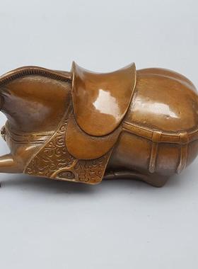 纯铜马动物金属工艺品汉马居家铜摆件仿古收藏