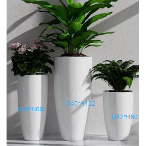 商场玻璃钢大花盆酒店高款花瓶创意花器北欧现代户外装饰花缸组合