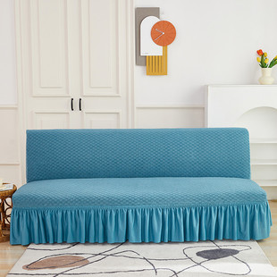 fc无扶手折叠沙发防简约弹力全包沙发套罩通用防尘床套猫抓定做