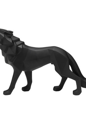 北欧树脂摆件现代简约室内客厅创意家居动物狼摆件工艺礼品