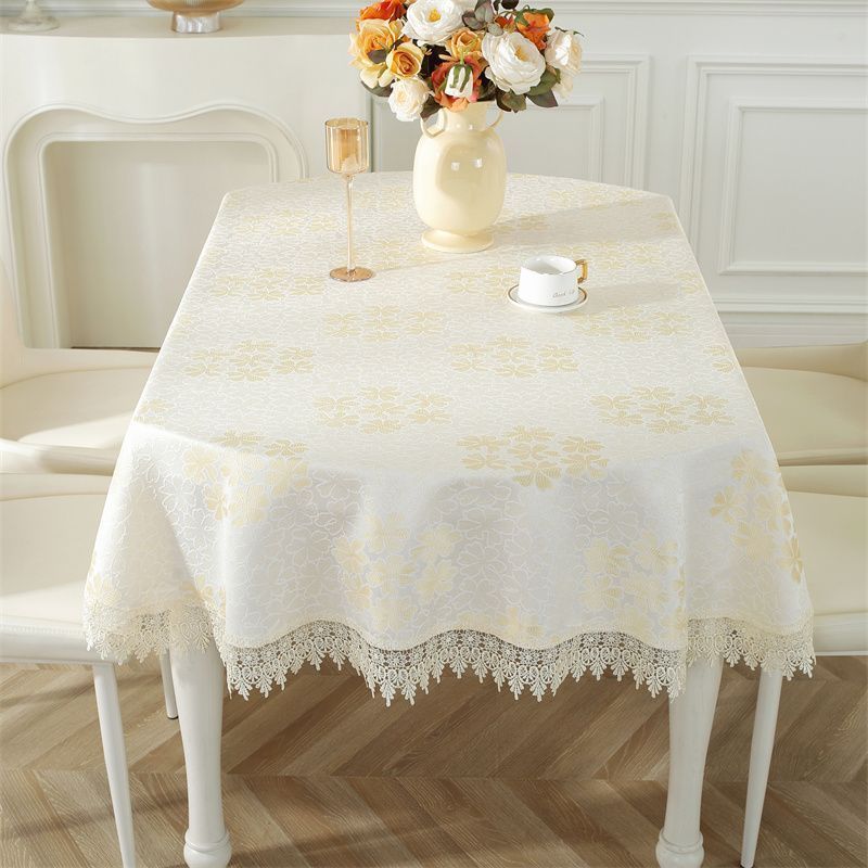 简约椭圆形长方形茶几桌布伸缩折叠圆餐桌布客厅纯色家用布艺台布