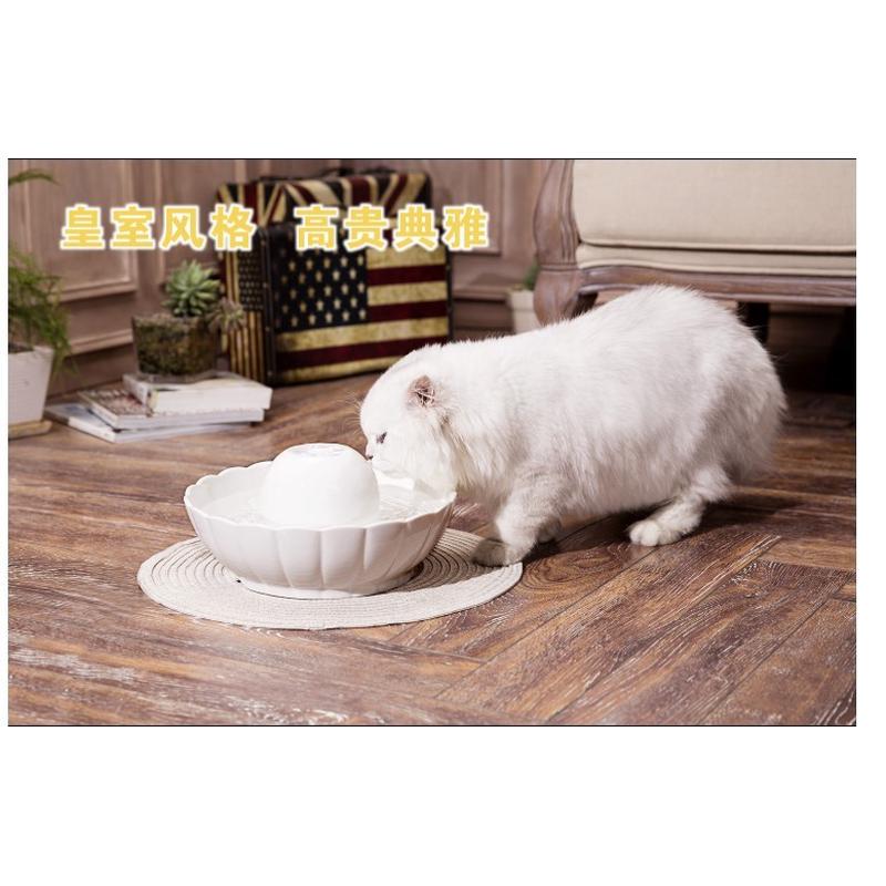 陶瓷-宠物饮水机水盆狗狗猫咪自动循环电动喂水器喷泉饮水器