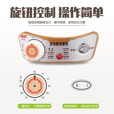 定时无孔电蒸锅多功能家用大容量多层插电锅电蒸笼自动米饭蒸批发