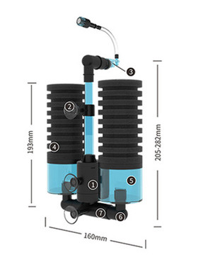 仟锐qanvee电动水妖精dd系列三合一净水氧增生化鱼缸过滤器
