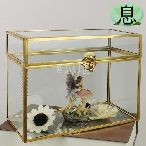 622a包邮!工厂直销婚礼几何多肉植物玻璃花房微景观卡片盒