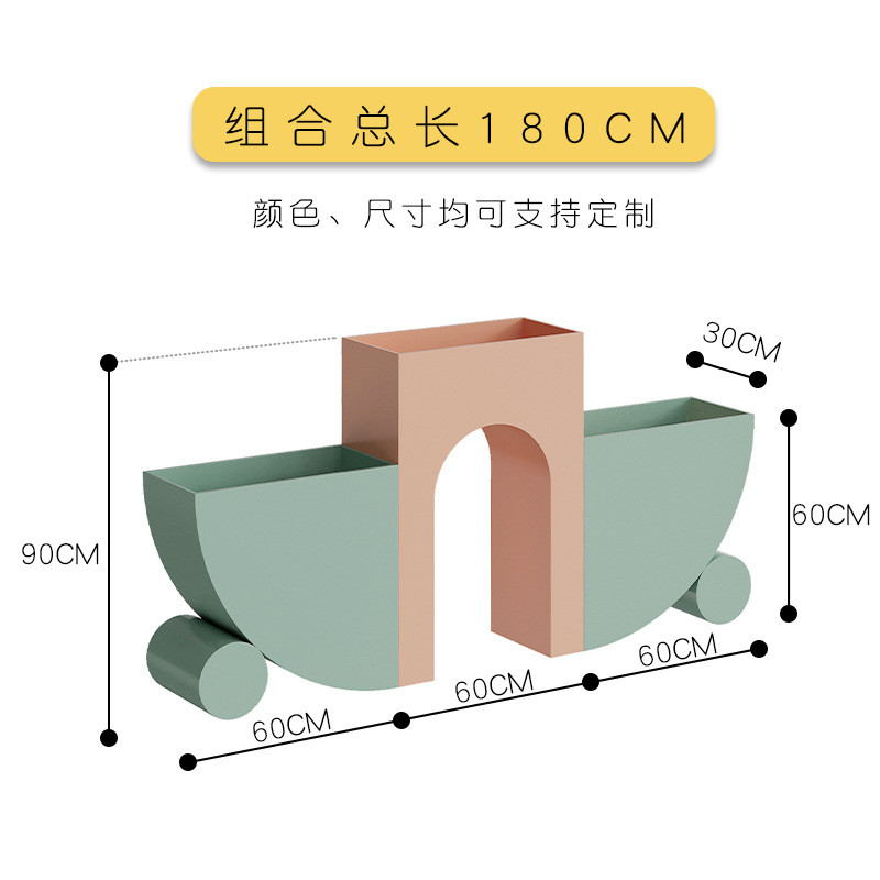 网红户外铁艺花箱组合民宿装饰种植箱旅游景点民宿售楼部隔断围栏