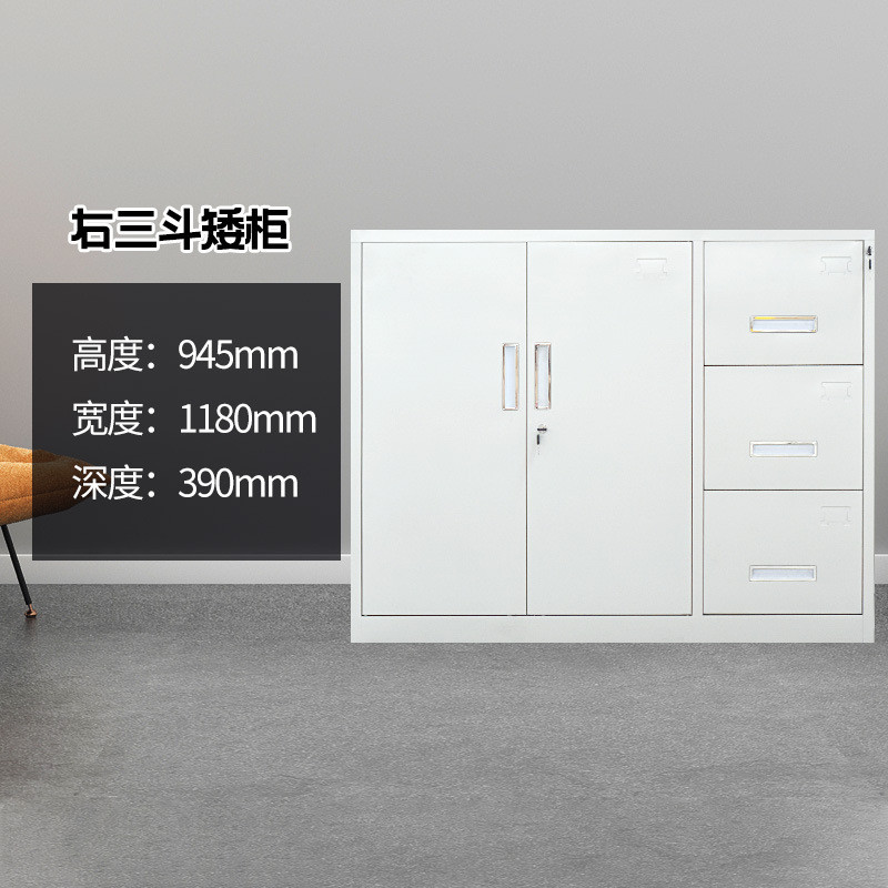 厂家现货12斗储物文件移门铁皮柜定制钢制多斗柜铁柜单节矮柜抽屉