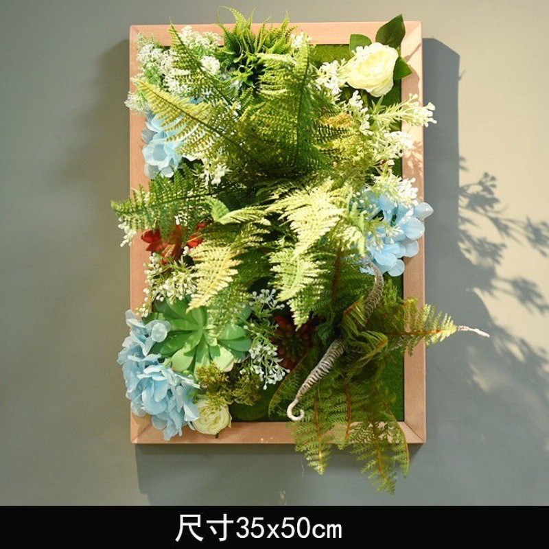 仿真多肉绿植装饰立体北欧植物壁挂墙壁装饰框挂墙绿植背景墙