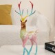 北欧高级小众彩色爱心一鹿有你鹿摆件房间饰品简约玄关客厅摆件