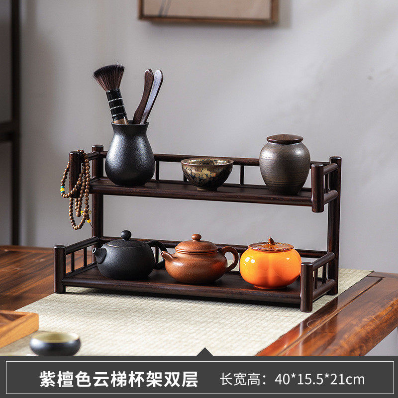 楠竹竹棒单层茶杯架防尘沥水水杯茶具收纳架置物架云梯茶室展示架,餐饮具,茶道/零配,淘宝优惠券,粉丝福利购,淘宝优惠卷
