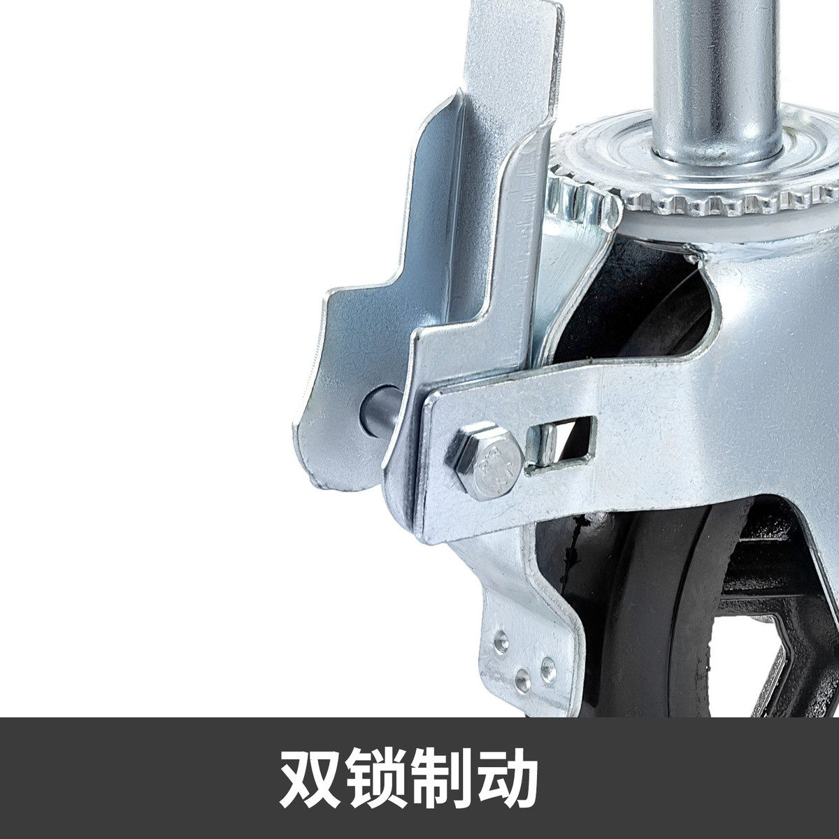 工厂6寸8寸橡胶万向手推车静音橡胶鹰架万向脚轮重型优质带刹车