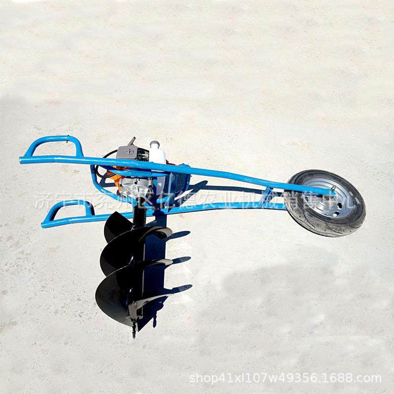 热销植树挖坑打洞机轮带大汽油机手推地钻机大棚立柱打桩挖坑机,农机/农具/农膜,林业机械,淘宝优惠券,粉丝福利购,淘宝优惠卷