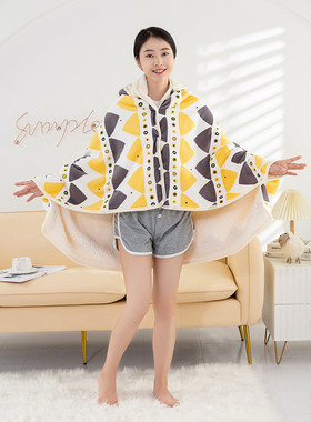 新款儿童批发毯多功能毛毯防寒盖毯秋冬保暖毯子办公室沙发毯披肩