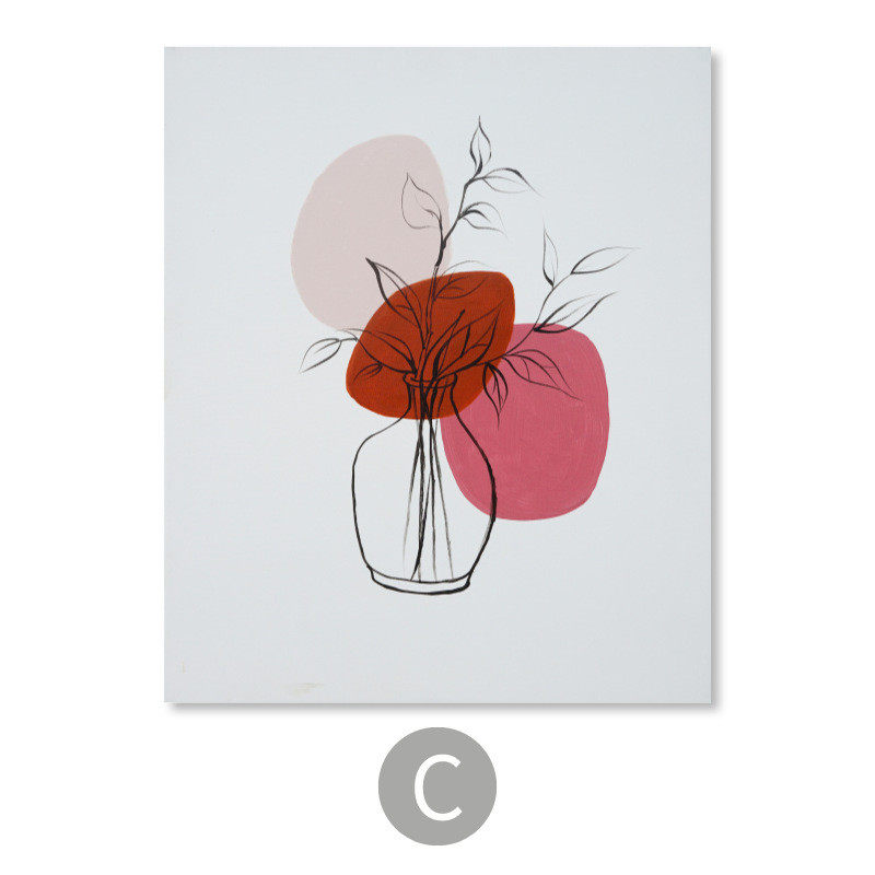 工厂直销半手绘油画小尺寸客厅挂画现代装饰画ins风卧室壁画墙画