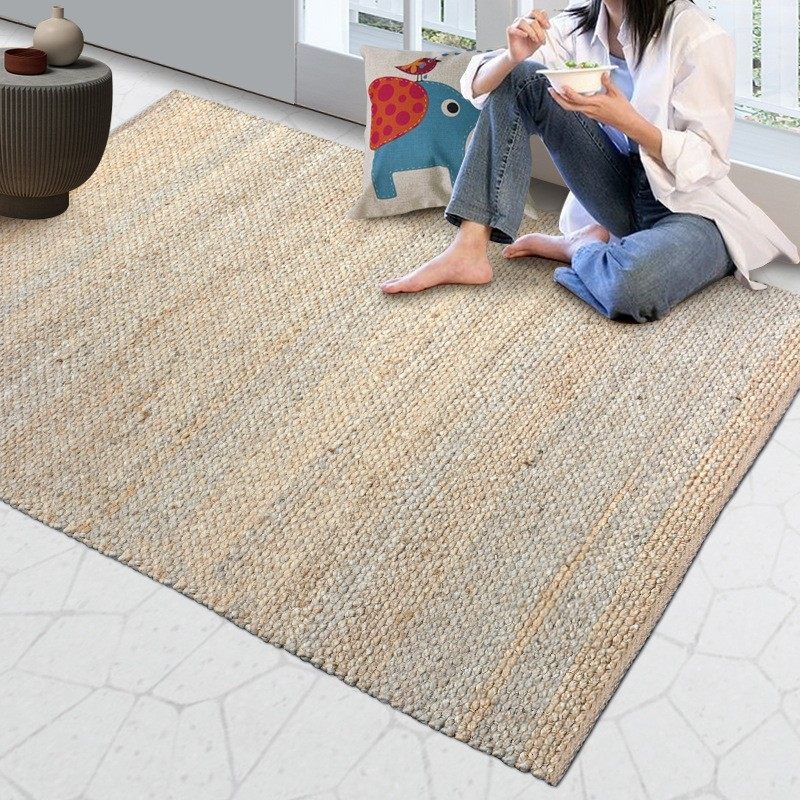 黄麻手工地毯天然植物编织地毯床边定现代简约卧室可方形地毯,居家布艺,地毯,淘宝优惠券,粉丝福利购,淘宝优惠卷