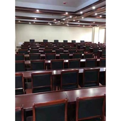 ll会议室桌椅组合实木长条桌办公会议桌长桌长方形双人课桌椅培训