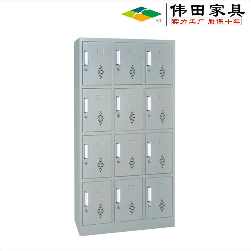 热销储物柜钢制带锁收纳柜员工储物存包柜批发铁皮更衣柜厂家加厚