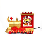 新款 饰品下雪摆舞狮火车头财神灯过年酒店超市家居布景道具 春节装